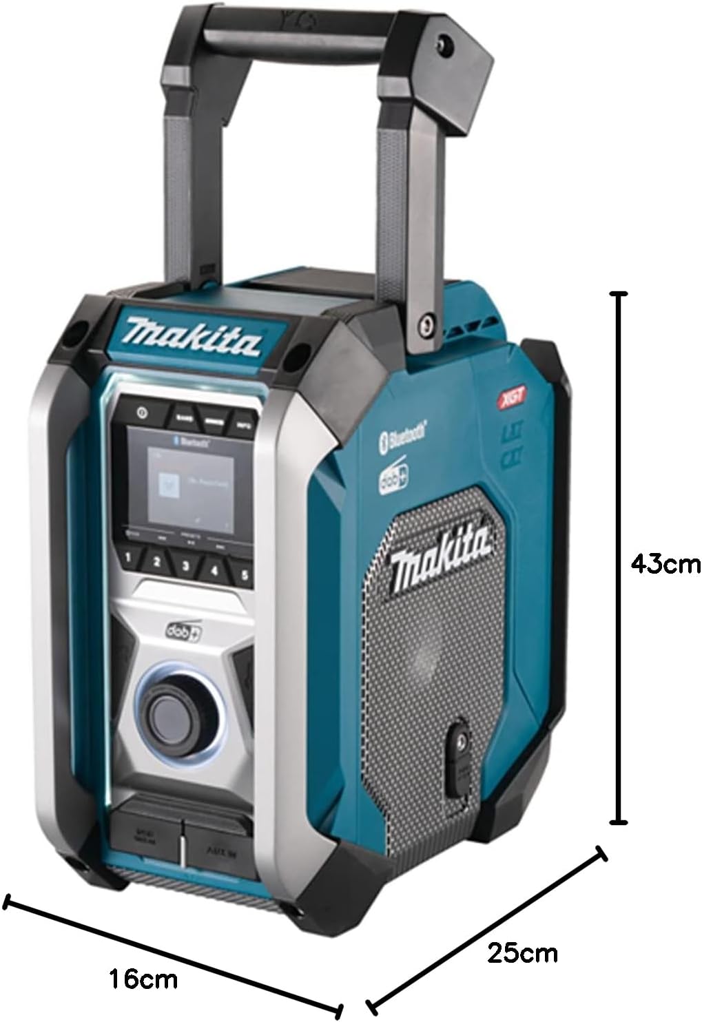 Makita MR007GZ Akku-Baustellenradio 18V-40V max. (ohne Akku, ohne Ladegerät),