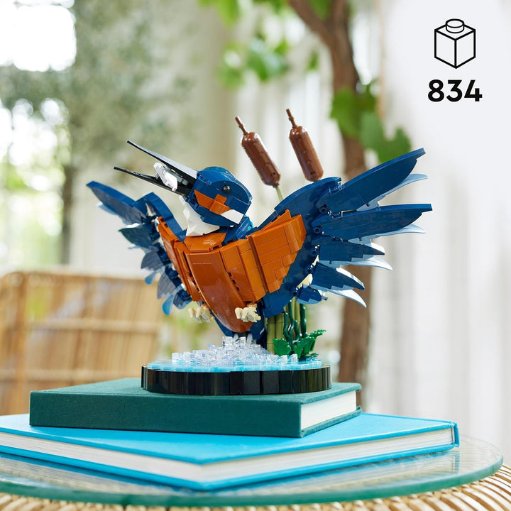 LEGO Icons Eisvogel Modellbausatz für Erwachsene, Vogel-Modell fürs Wohnzimmer & Creator Lotusblumen