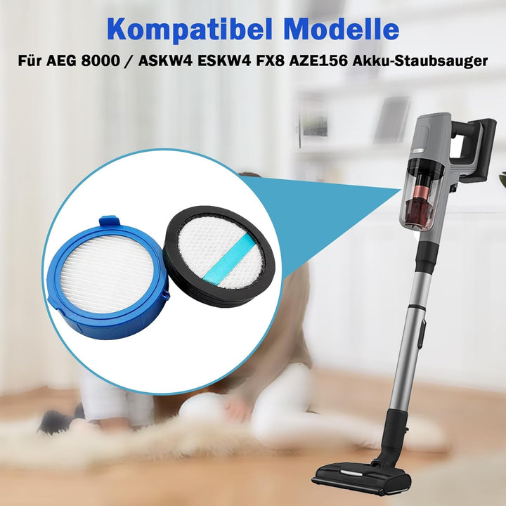 ASKW4 Filter Set Performance Kit Zubehör für AEG Staubsauger, für AEG 8000 / ASKW4 ESKW4 FX8 AZE156