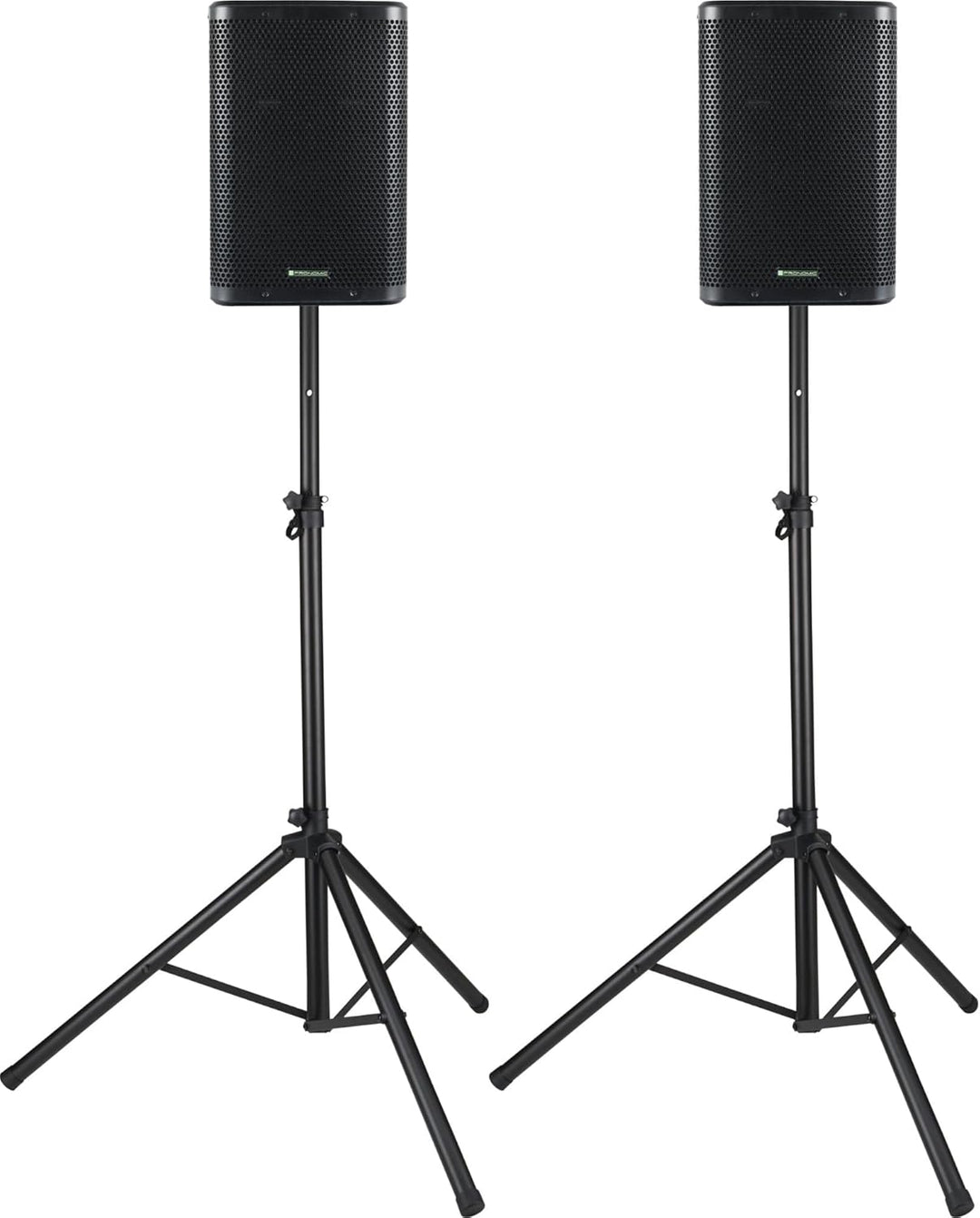 Pronomic C-210 MA Stative Set - Zwei aktive 2-Wege Boxen - Leistung: 800 Watt - 10" Woofer + 1" Hoch