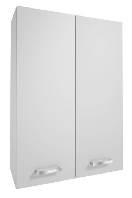 Deftrans Domodomo Badezimmer Wandschrank weiss glänzend MEA 71 x 50 cm, Badezimmer Hängeschrank, Sch