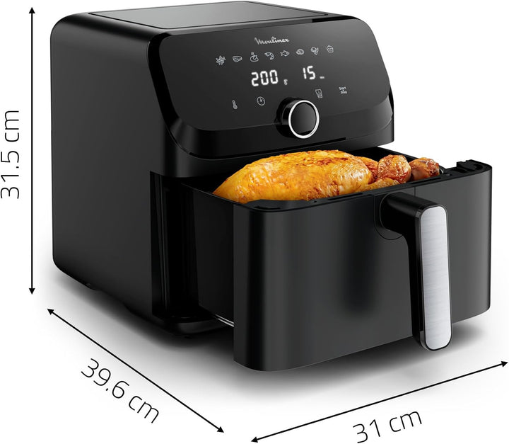 Moulinex Luftfritteuse, sehr grosses Fassungsvermögen von 7,5 l, 8 voreingestellte Programme, kompak