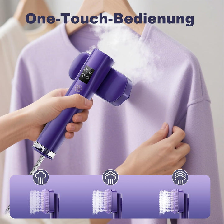 Steamer Dampfglätter 1200 W, 100–240 V Dual-Spannung-Reisebügeleisen, 15S Schnellaufheizung, 2-in-1-