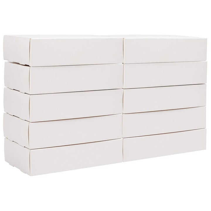 Kurtzy Karton Geschenkboxen Weiss (50 Stk) – Schachteln 19 x 11 x 4,5cm Pappschachteln mit Deckel –