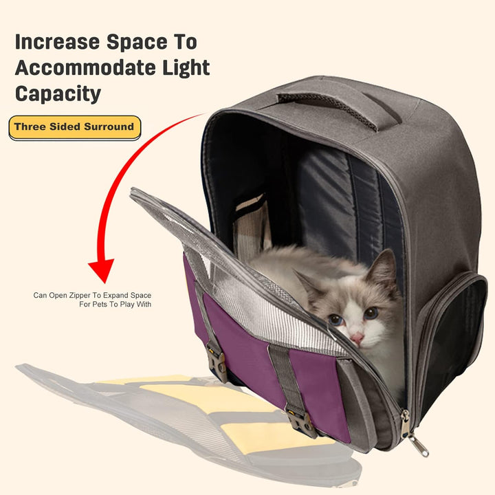PETCUTE Haustiere Rucksack,Transporttasche für Hunde Katzen 7.5kg,Grosse Tragbare Katzenrucksack Hun