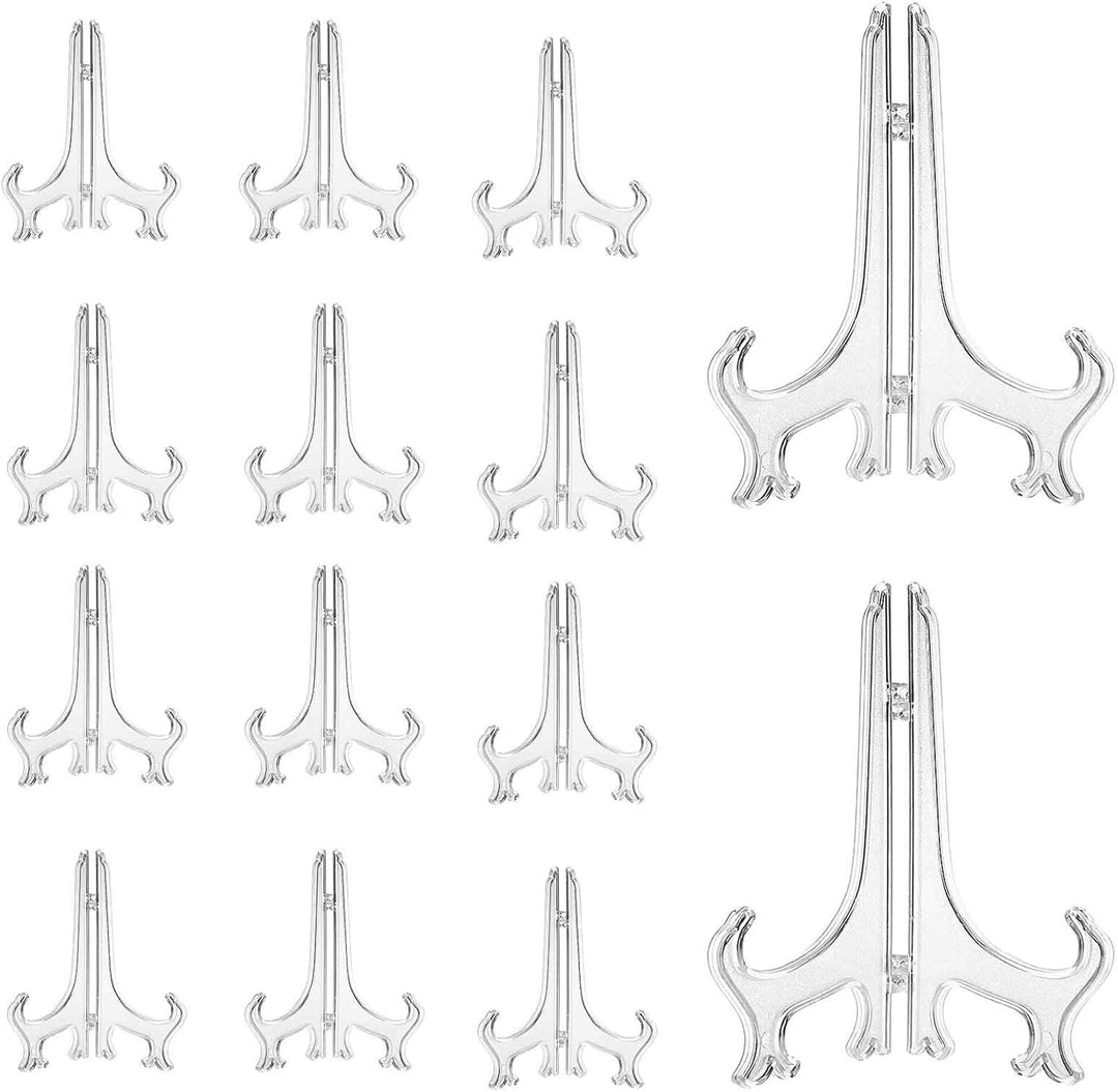 30 Stücke Telleraufsteller Acryl Tellerständer Kunststoff Tellerhalter Telleraufsteller Klappbar Auf