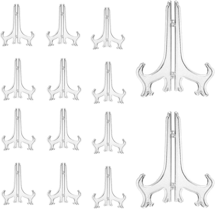 30 Stücke Telleraufsteller Acryl Tellerständer Kunststoff Tellerhalter Telleraufsteller Klappbar Auf