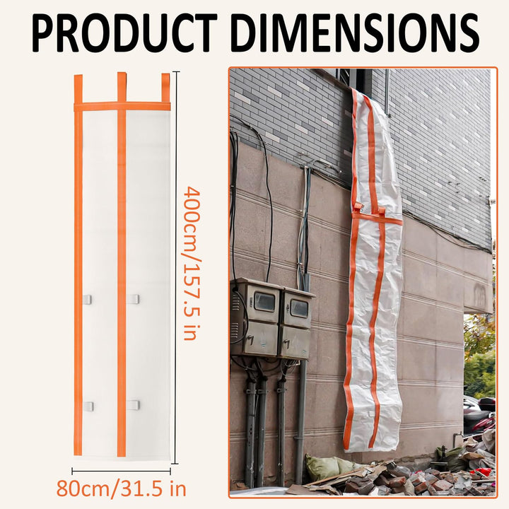 400cm Schuttrutsche，Bauschuttrutsche, Pp-Polypropylen, Müllsack mit Vier Spanngurten von Bauschutt,