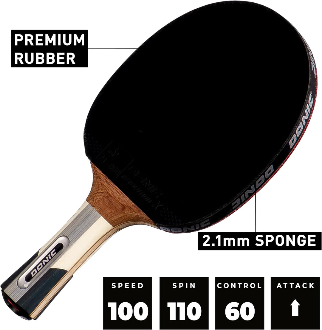 Donic-Schildkröt Tischtennisschläger Waldner 1000, ABP-Griff, 2,1 mm Schwamm, Easy Slick - ITTF Bela