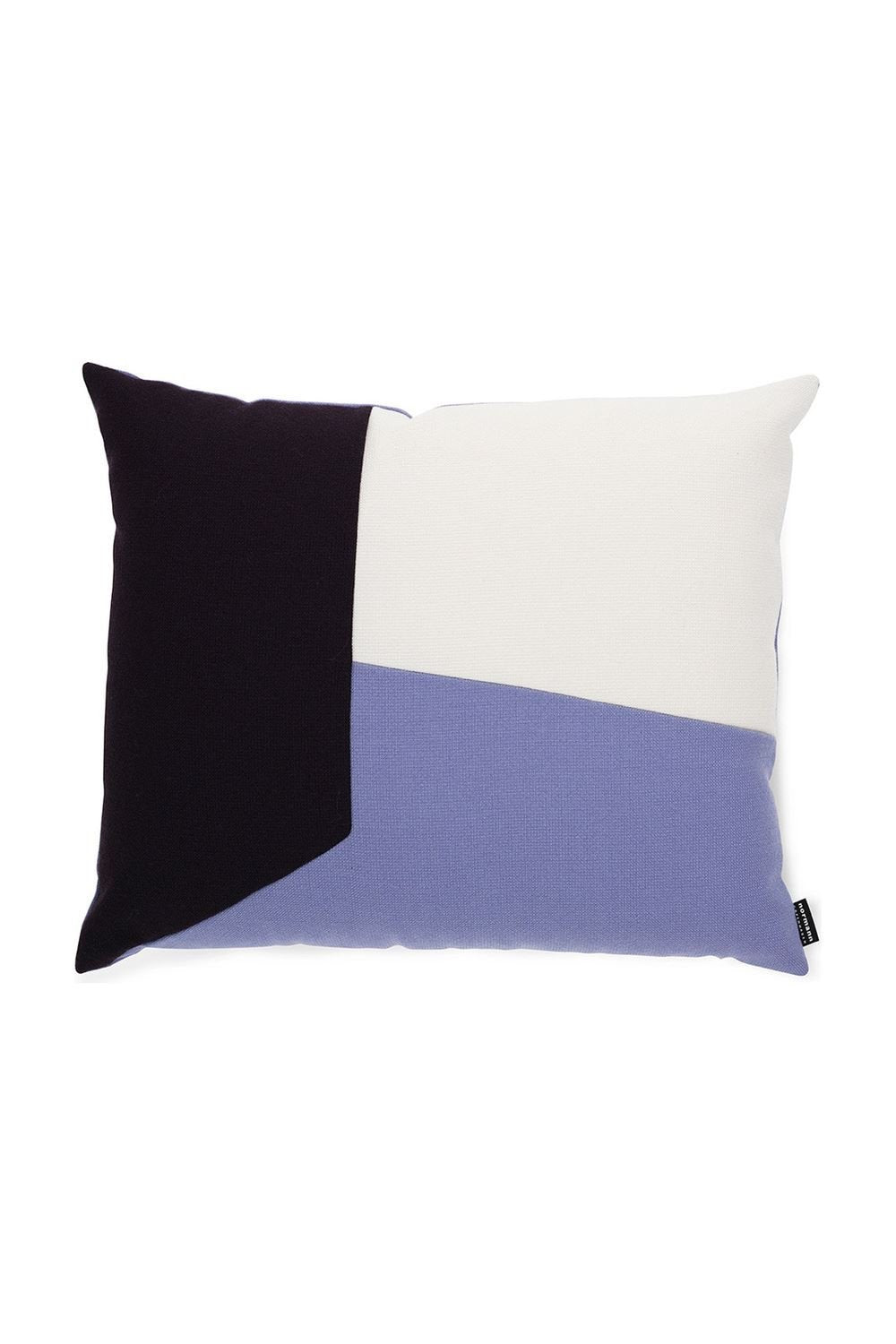 Normann Copenhagen Angle Kissen, Baumwoll-Mischgewebe, Violette/schwarz, 60 x 60 x 50 cm 60 x 60 x 5