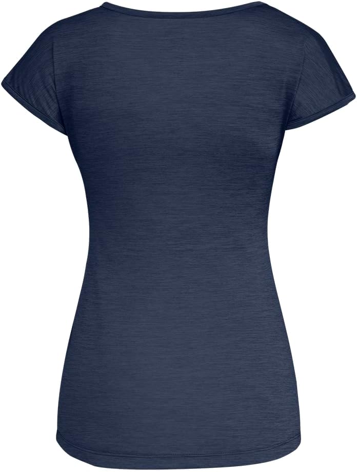 Salewa Puez Melange Dry T-Shirt Damen, Navy Blazer Melange