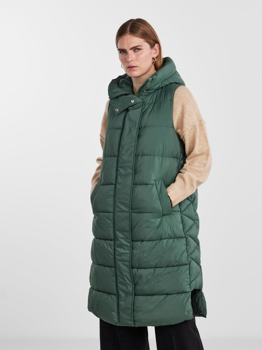 Y.A.S Damen Yasliro Padded Vest S. Noos Weste XS Garden Topiary, XS Garden Topiary