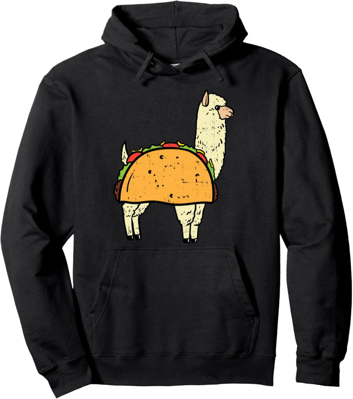 Llama Alpaca Taco Funny Cinco De Mayo Animal Mexican Pullover Hoodie