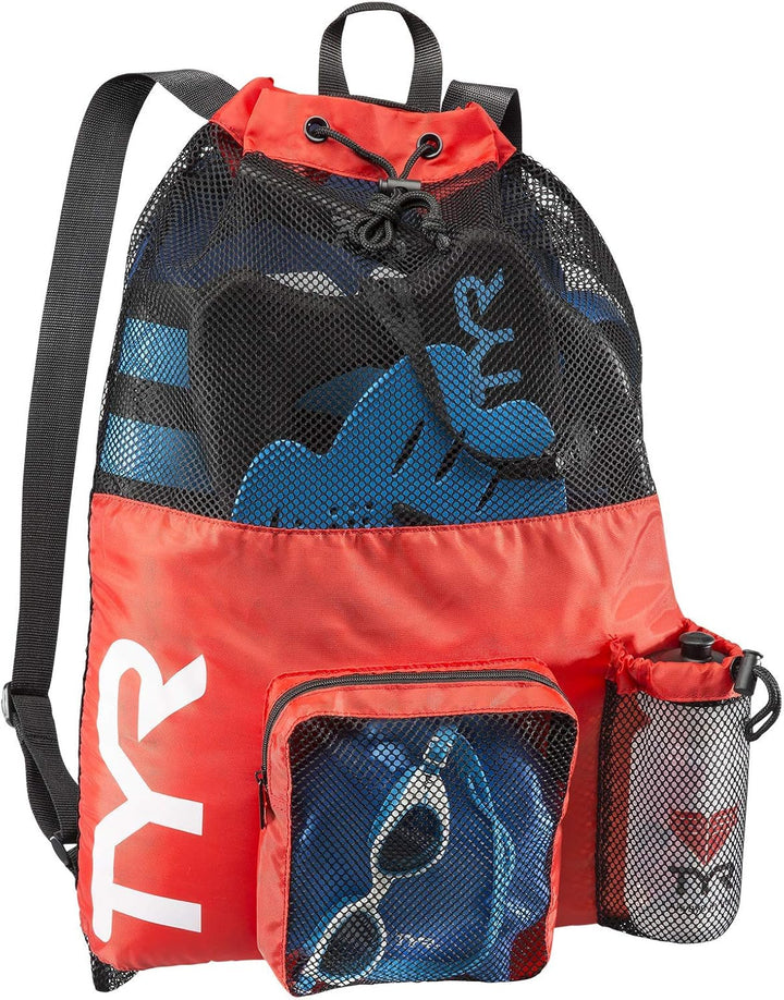 TYR Unisex Big Mesh Mummy Rucksack Tasche Einheitsgrösse Rot, Einheitsgrösse Rot