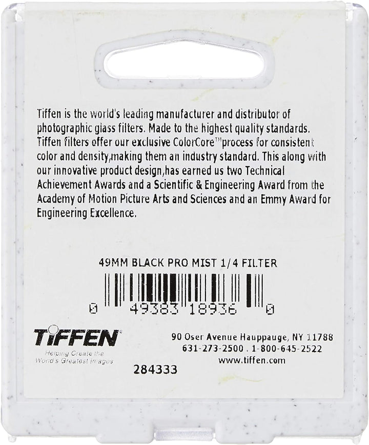 Tiffen Filter 49MM Black PRO-Mist 1/4 Filter & Filter 49MM Black PRO-Mist 1/8 Filter 49mm Bundle mit