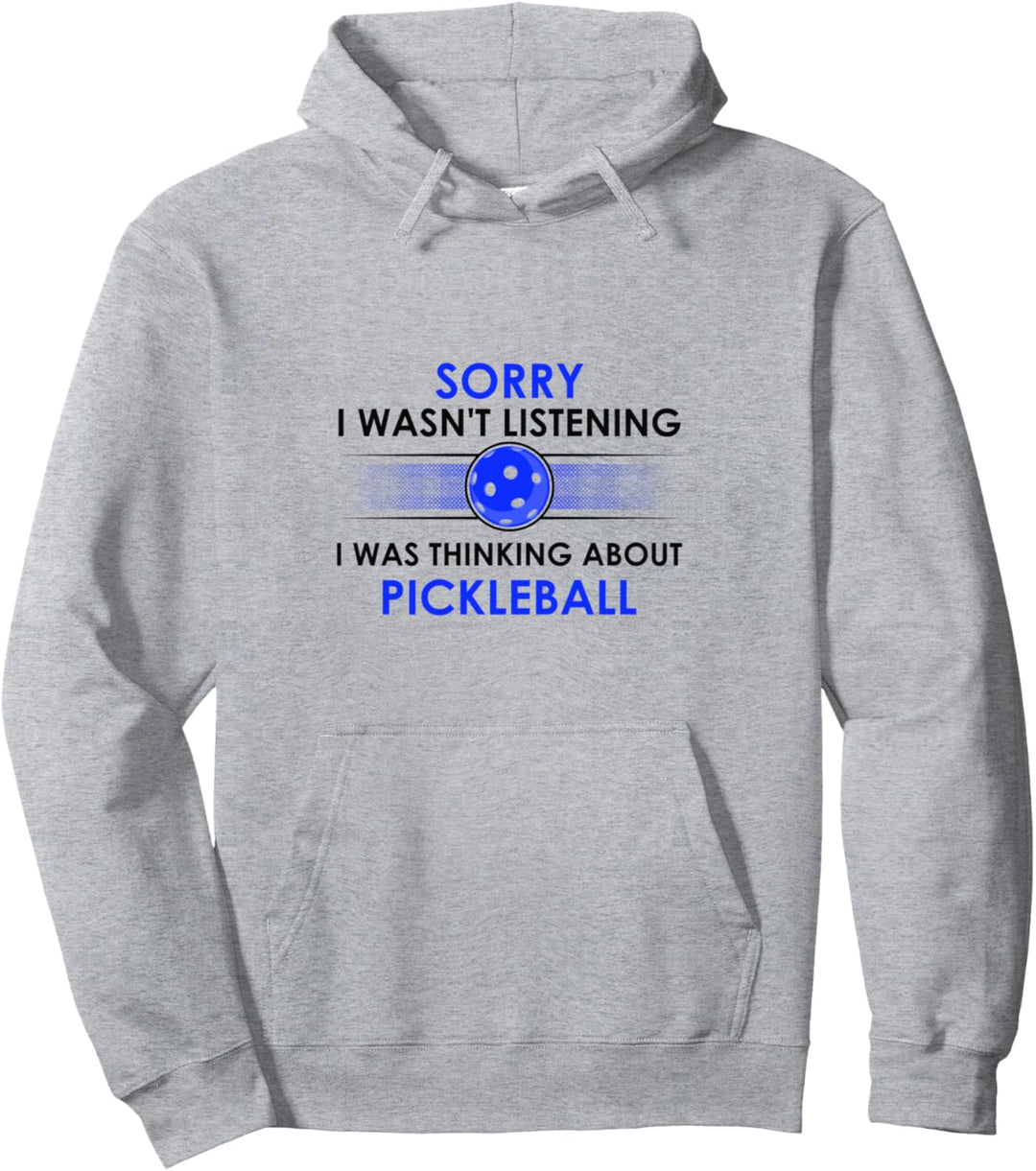 Ironischer Spruch zum Nachdenken über Pickleball-Sport Pullover Hoodie