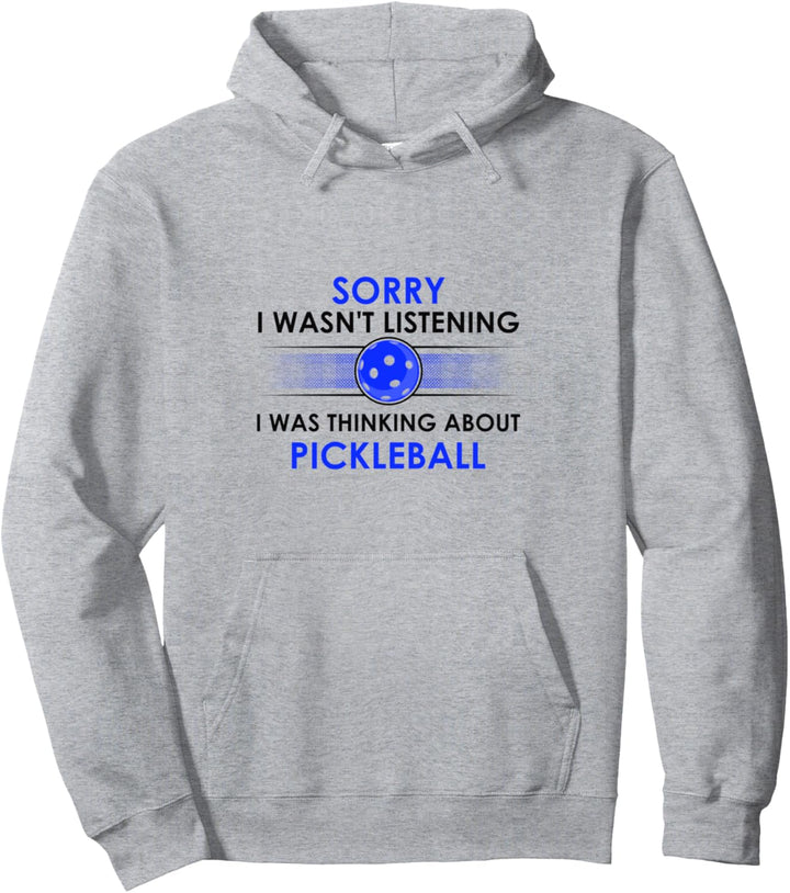 Ironischer Spruch zum Nachdenken über Pickleball-Sport Pullover Hoodie