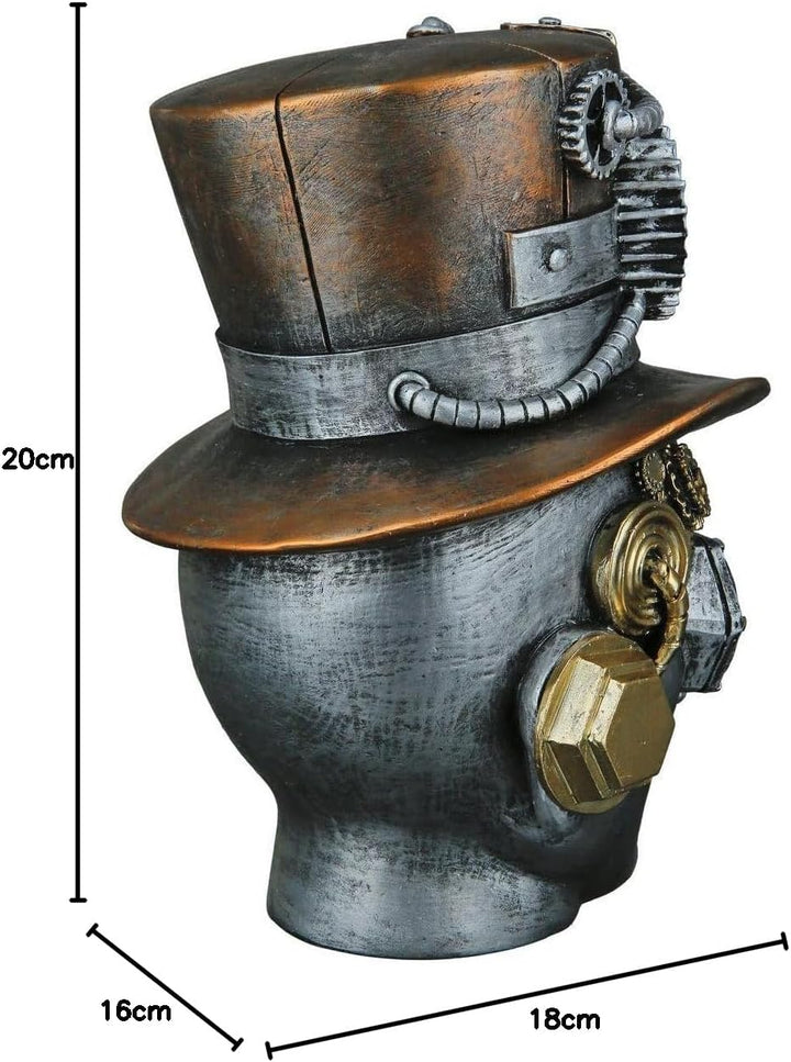 Casablanca Skulptur Steampunk Male - Dekofigur Frau Woman - Deko Wohnzimmer - Höhe 20 cm Höhe 20 cm