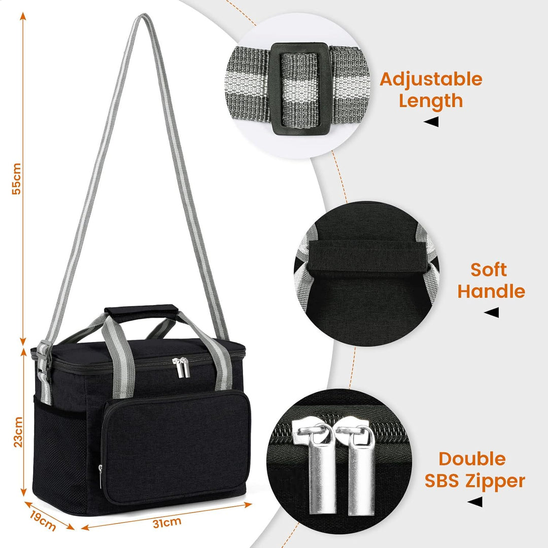 DUNSOO Kühltasche Klein, Kleine Kuhltasche fur Unterwegs, Kuhltaschen Faltbar, Thermotasche für Pick