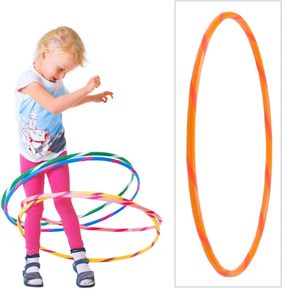 HOOPOMANIA Bunter Kinder Hula Hoop [Ø60cm - Ø80cm] Hula Hoop für Kinder in vielen Farben Ø70cm Orang