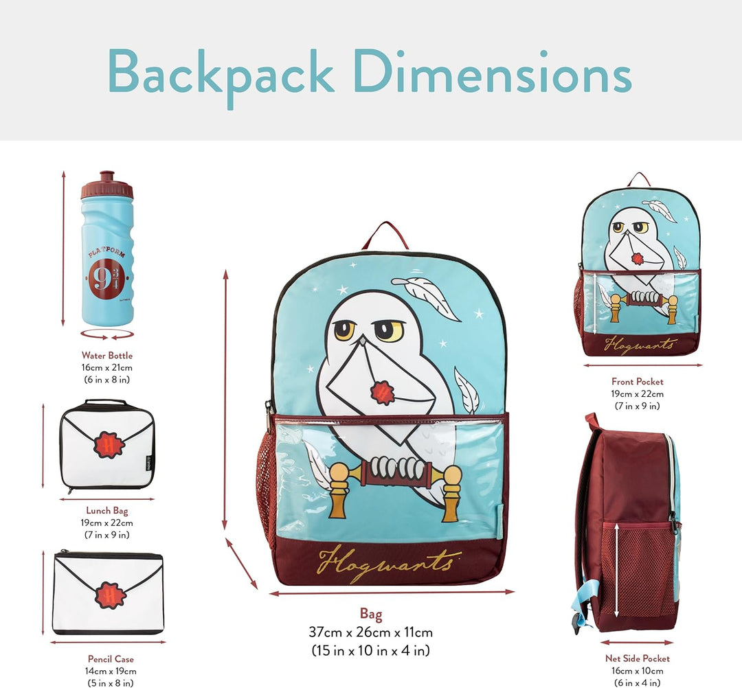 Harry Potter Kinder Rucksack und Lunchtasche Blau Hogwarts