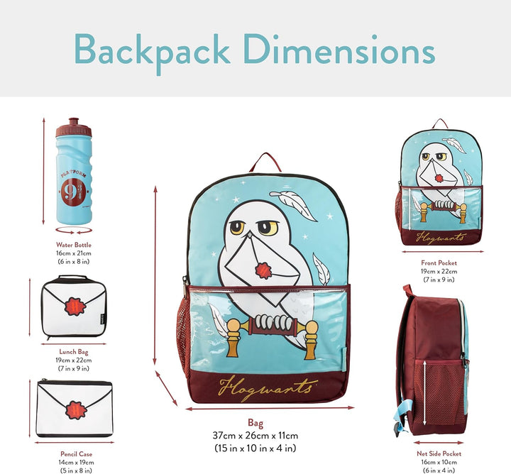 Harry Potter Kinder Rucksack und Lunchtasche Blau Hogwarts