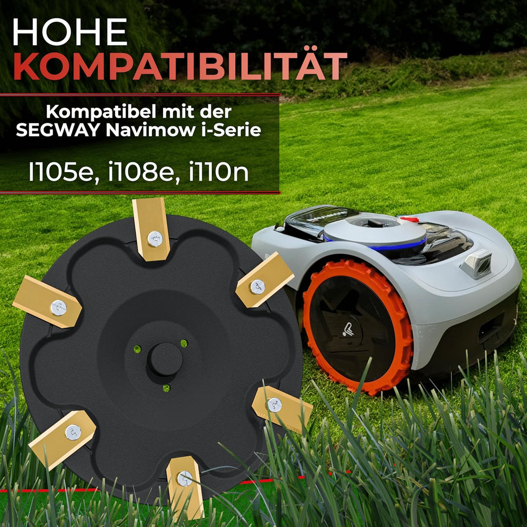 6er Messerscheibe kompatibel mit Segway Navimow Mähroboter i105E, i108E & i110n - Premium Mähteller