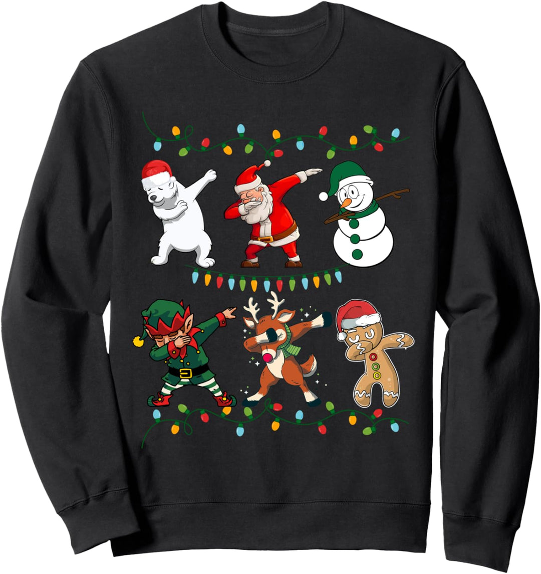 Dab Santa Elf Rentier Eisbär Xmas Junge Mädchen Weihnachten Sweatshirt