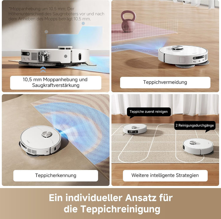 dreame L40 Ultra AE Saugroboter mit Wischfunktion, 19.000 Pa Saugkraft, viele Bürsten und EIN Flexib