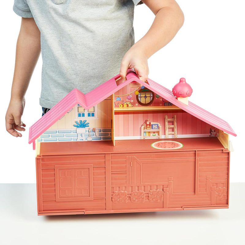 Bluey Familienhaus-Spielset inklusive 6 cm Bluey-Figur - offizieller Bluey-Sammelartikel Einzelbett