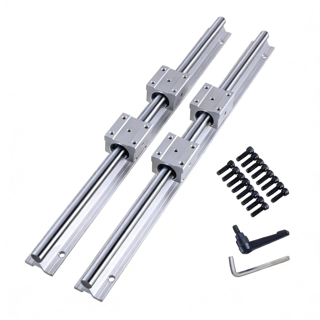 SBR16 Linearführung 2 Stück Linearschiene 400mm mit 4 Stück SBR16UU-Blöcke, Schienenbausatz Führungs
