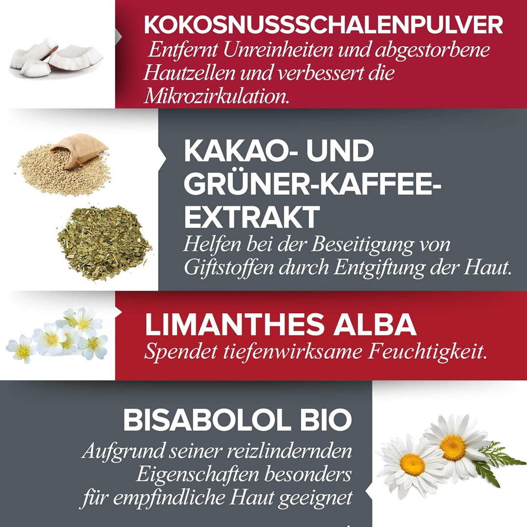 Elifexir Cacao Sense - Körperpeeling. Körperpeeling, Reduzierend, Straffend, Verbessert die Leuchtkr