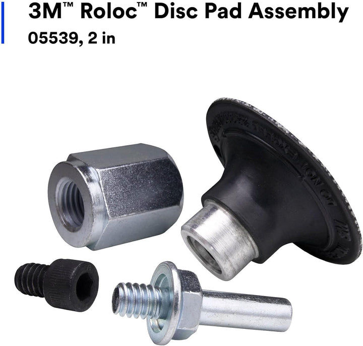 3M Roloc Disc Pad Assembly 05539, 5,1 cm, Schnellwechsel, langlebiges Backup Pad, 1
