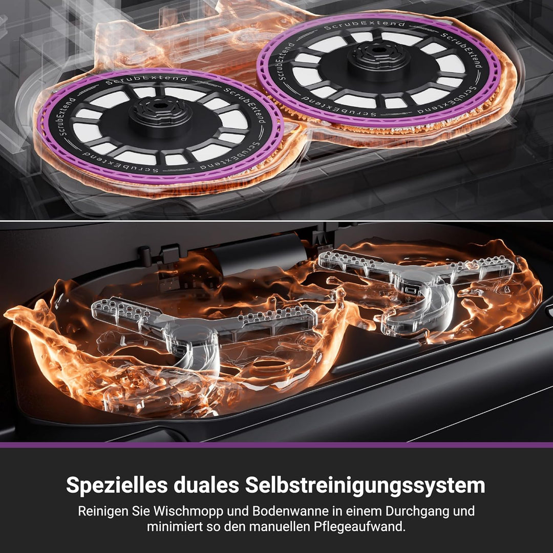 EUREKA J15 Max Ultra Roboterstaubsauger mit Wischfunktion | Extensible Seitenbürste & Wischarm | 220