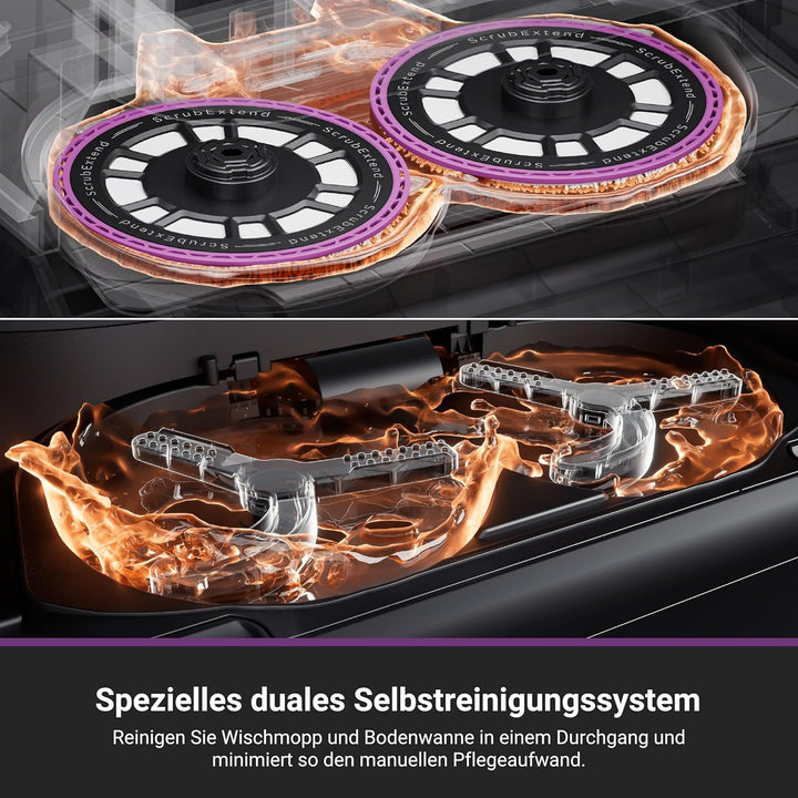 EUREKA J15 Max Ultra Roboterstaubsauger mit Wischfunktion | Extensible Seitenbürste & Wischarm | 220