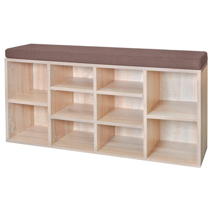 vidaXL Schuhschrank 10 Fächer Schuhbank Schrank Bank Schuhablage Sitzbank Braun, Braun