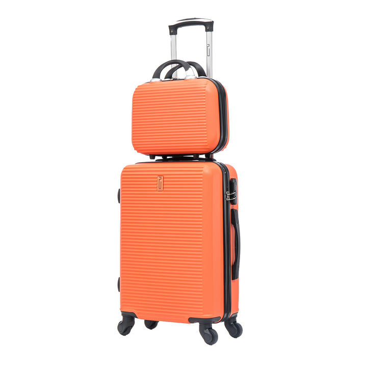 Handgepäck-Koffer mit Kosmetikkoffer 30 cm, zugelassen bei 100+ Fluggesellschaften | Kleiner Handgep