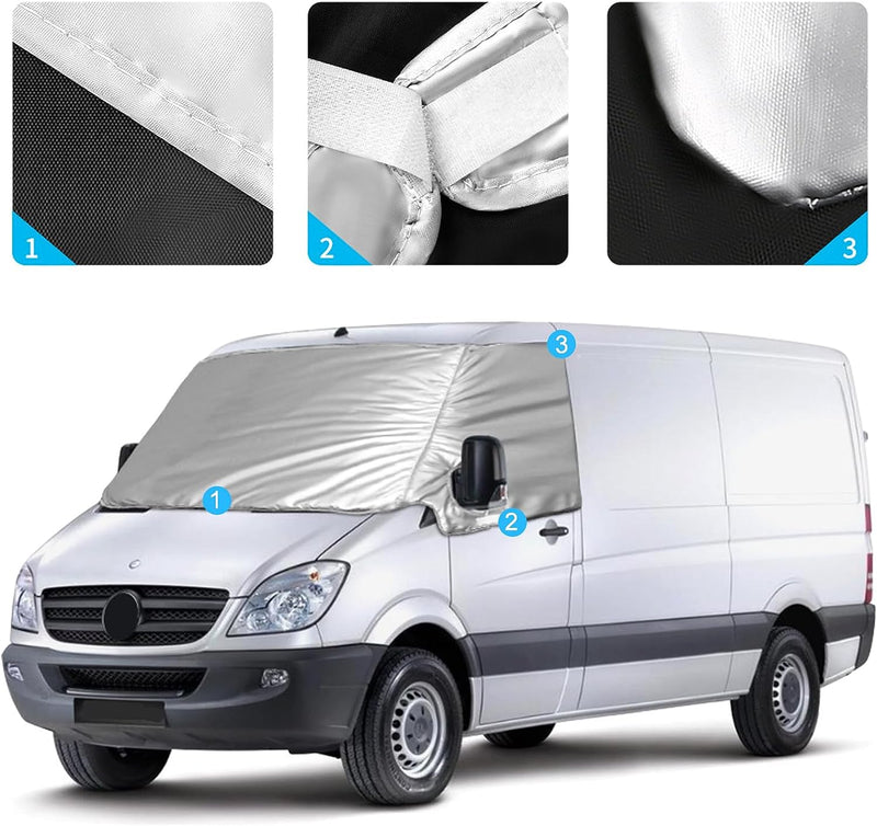 Frontscheibe Wrap Cover Ersatz für VW Crafter 2006-2017, Auto Windschutzscheiben Abdeckung Ersatz fü