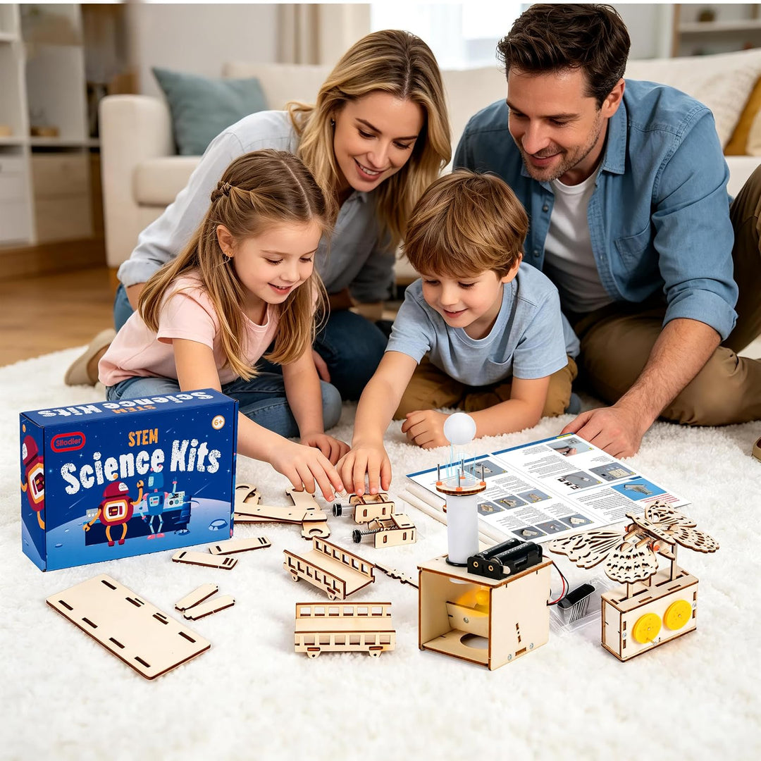Sitodier 6 individuelle Mint-Experimentiersets für Kinder, Experimentierset aus Holz, Mint-Spielzeug