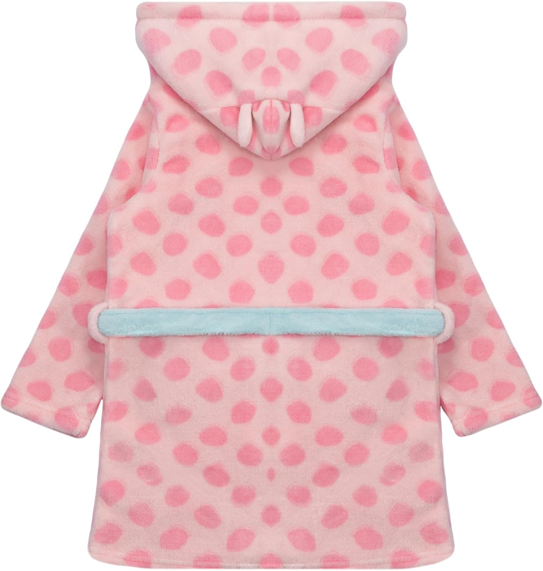 Peppa Pig Mädchen Bademantel Peppa Wutz Morgenmantel Fleece Hausmantel 116 Rosa, 116 Rosa