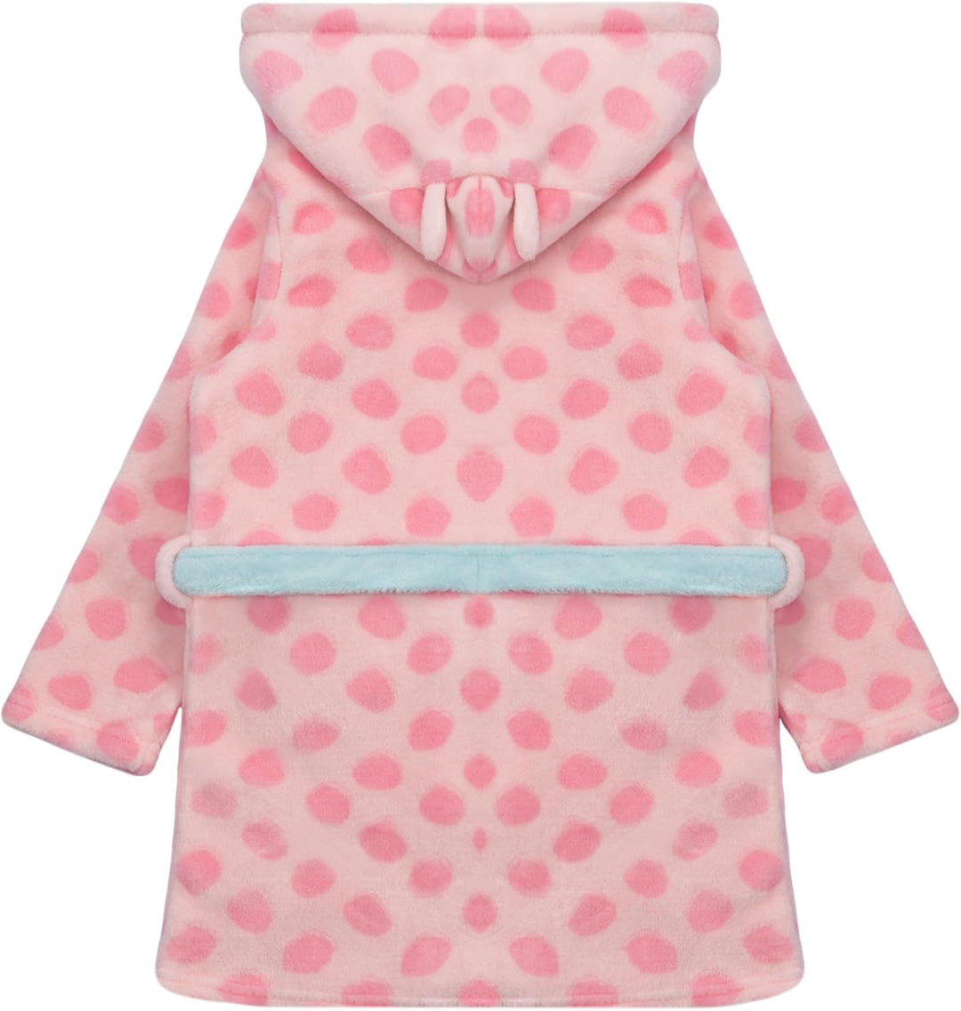 Peppa Pig Mädchen Bademantel Peppa Wutz Morgenmantel Fleece Hausmantel 110 Rosa, 110 Rosa
