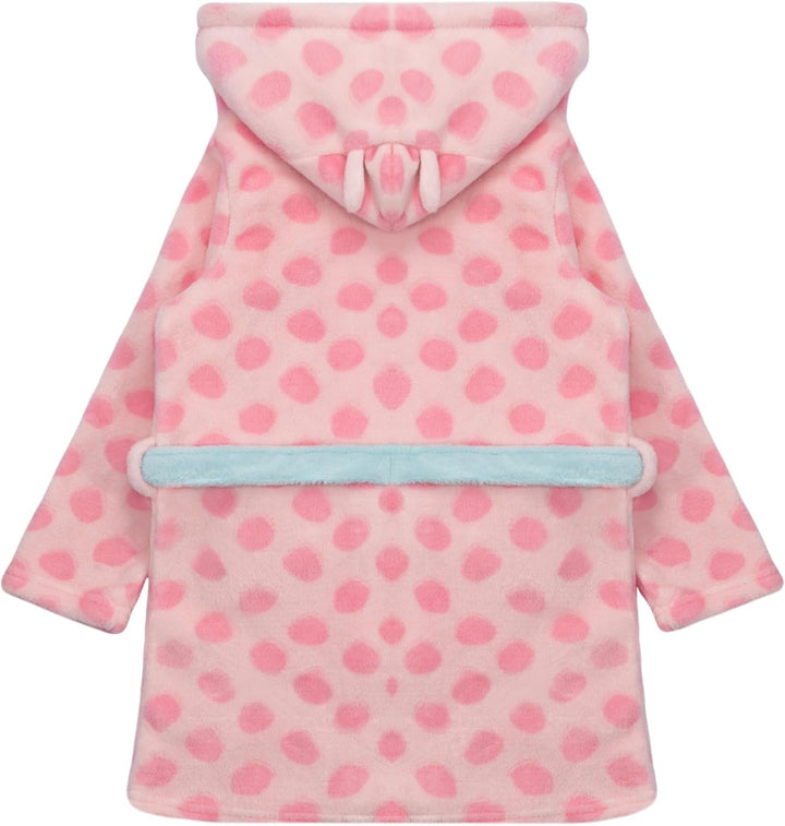 Peppa Pig Mädchen Bademantel Peppa Wutz Morgenmantel Fleece Hausmantel, 98