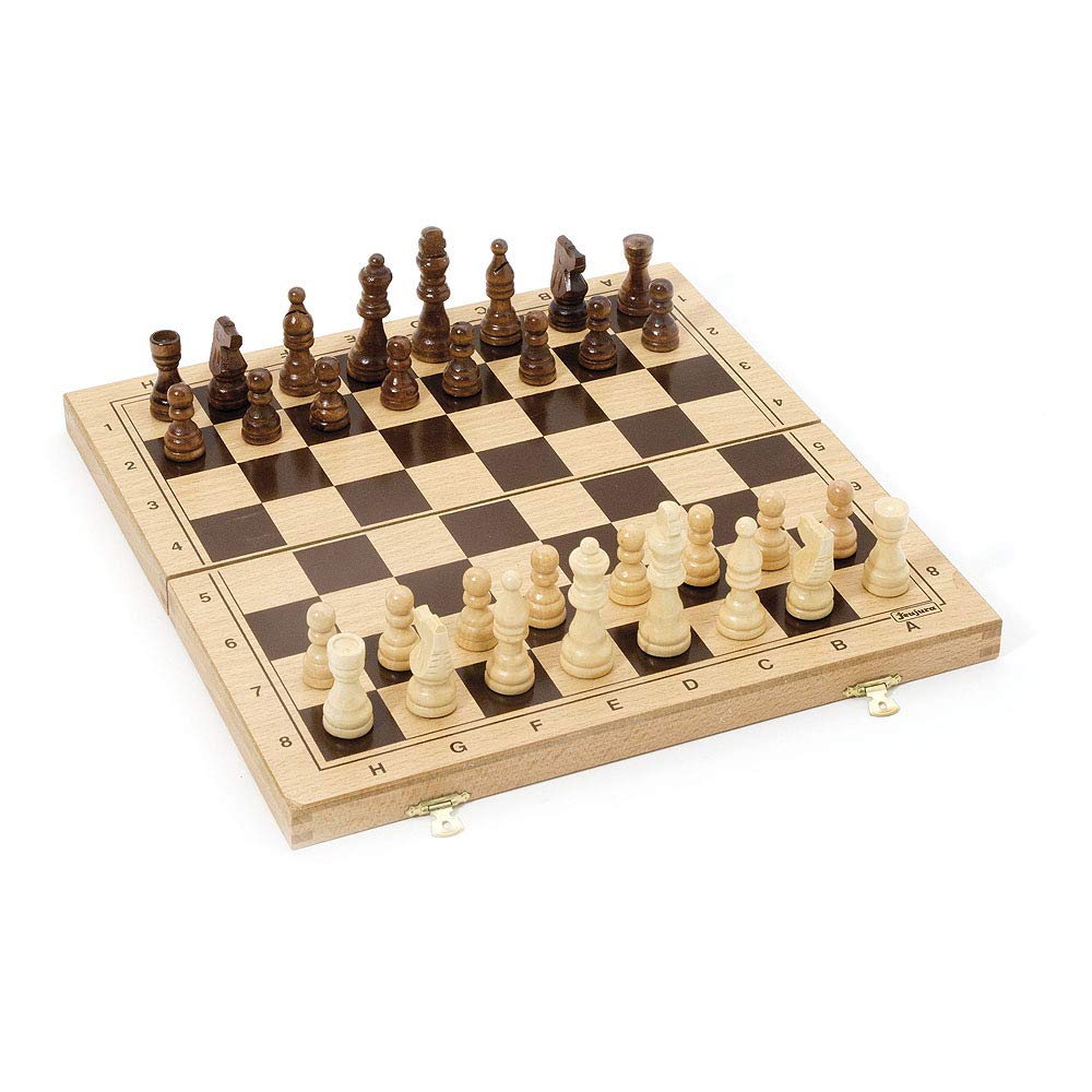 Jeujura J8132 Schachspiel in Holzkiste, merhfarbig