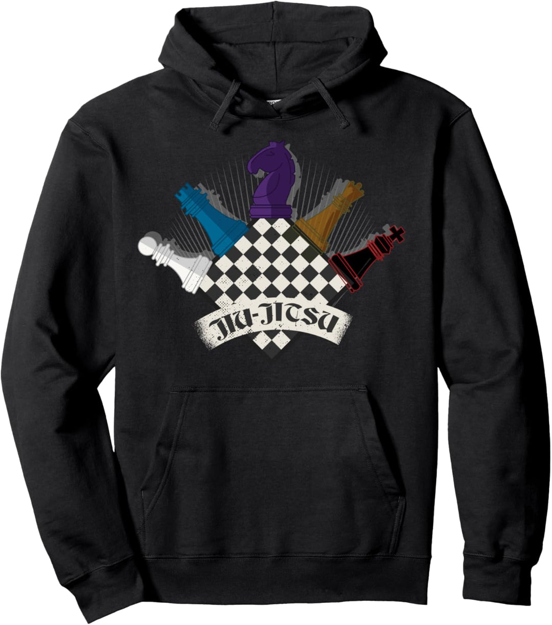 MMA Boxing and Martial Arts BJJ Jiu Jitsu Chess Pullover Hoodie