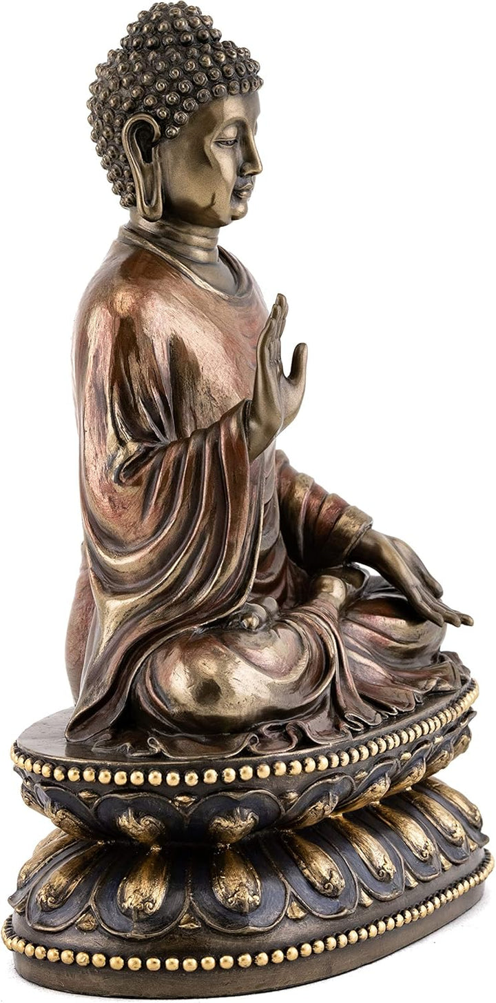 22,9 cm kalt gegossen Bronze Finish Regal Shakyamuni Buddha Statue