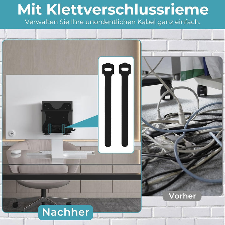 Universal Halterung für Mini-PCs, NUC, Mac Mini, Kabelboxen, WLAN-Router und Kleine CPUs Verstellbar