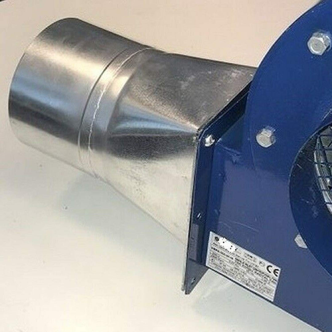 4 Eck/Rund FLANSCH 120mm Durchmesser Adapter Rohranschluss Schlauchanschluss für Radialgebläse Radia