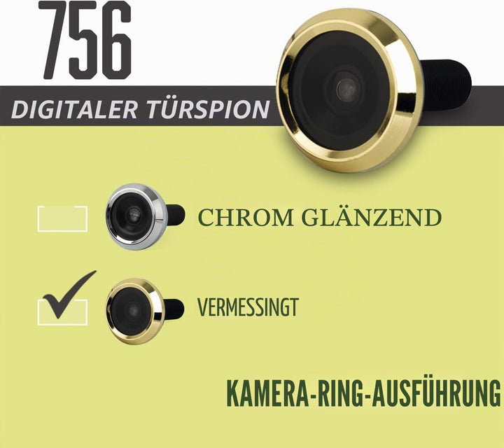 AYR 756 Digitaler Türspiegel, Messing