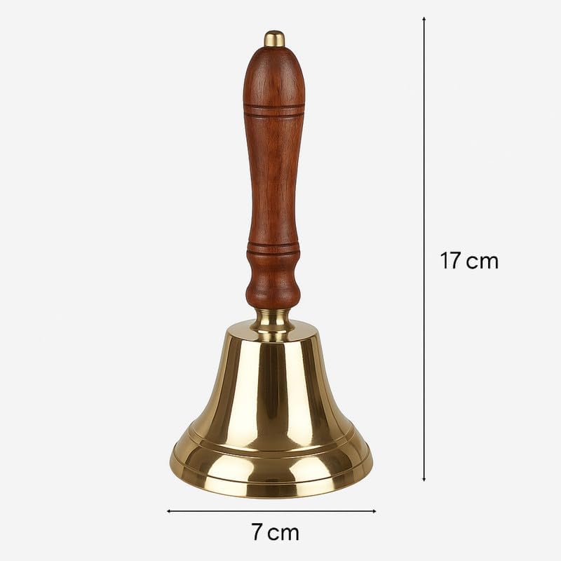 ACL Traditionelle Holzgriffglocke - Messingglocke - Last Order Bell - Ideal für Hotel, Empfang, Aben