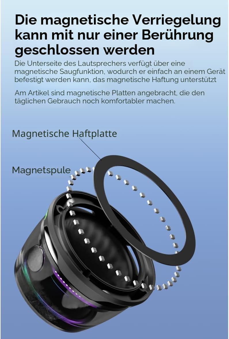 Multifunktionaler magnetischer Bluetooth-Lautsprecher, G200 tragbarer Bluetooth-Lautsprecher mit Mul